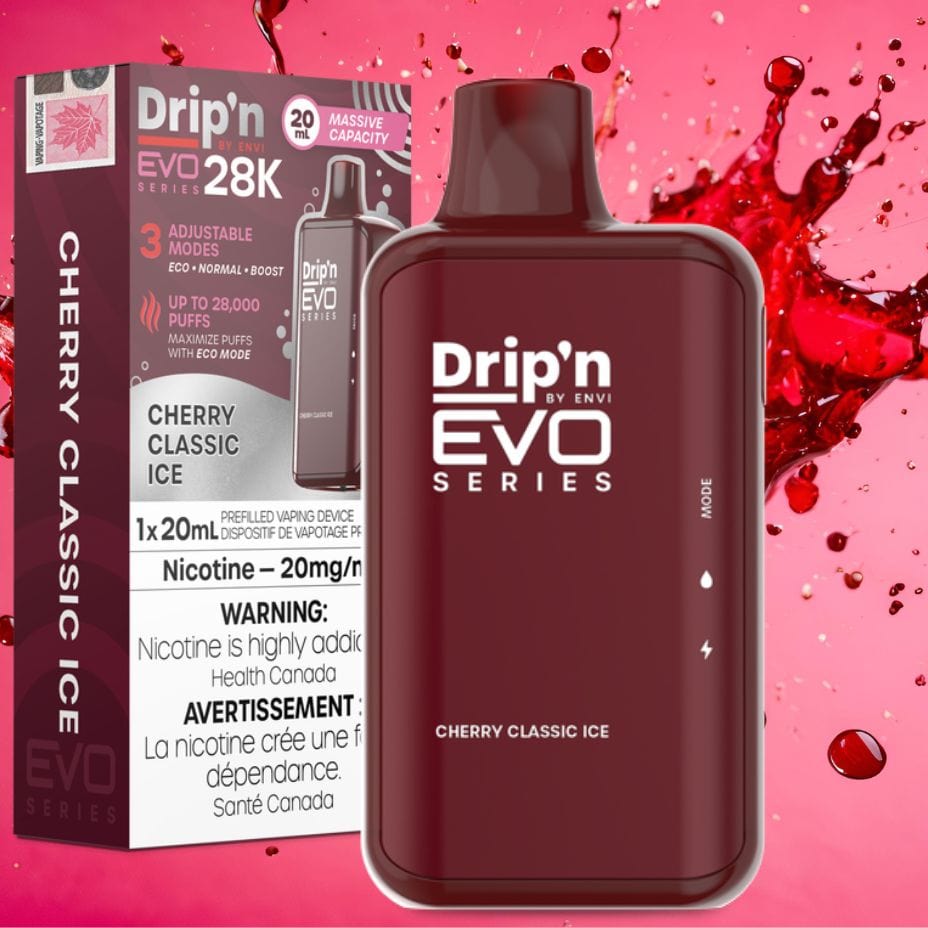 Drip'n by Envi EVO 28k Disposable Vape-Cherry Classic 28000 Puffs / 20mg Okotoks Vape SuperStore Okotoks Alberta