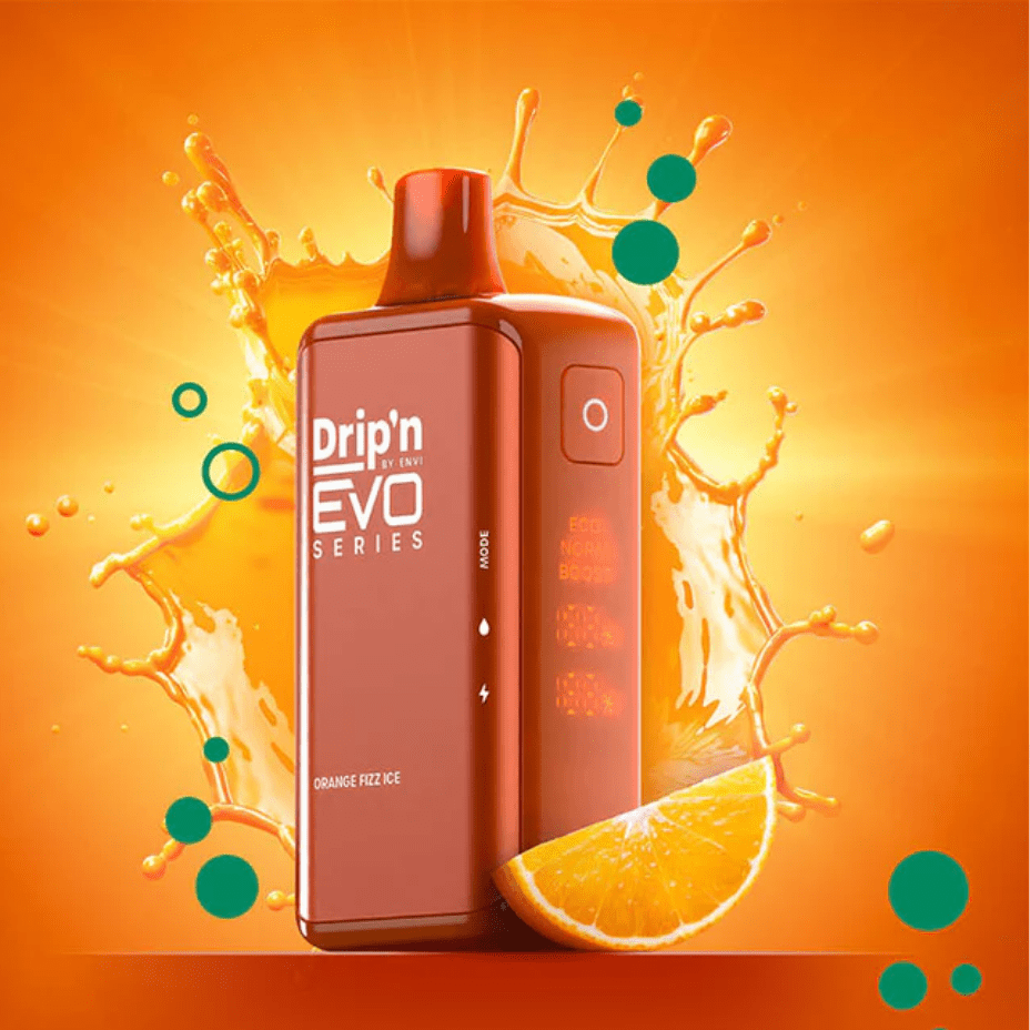 Drip'n by Envi EVO 28k Disposable Vape-Orange Fizz Ice 28000 Puffs / 20mg Okotoks Vape SuperStore Okotoks Alberta