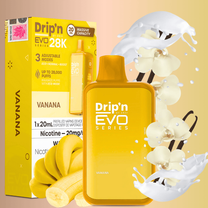 Drip'n by Envi EVO 28k Disposable Vape-Vanana 28000 Puffs / 20mg Okotoks Vape SuperStore Okotoks Alberta