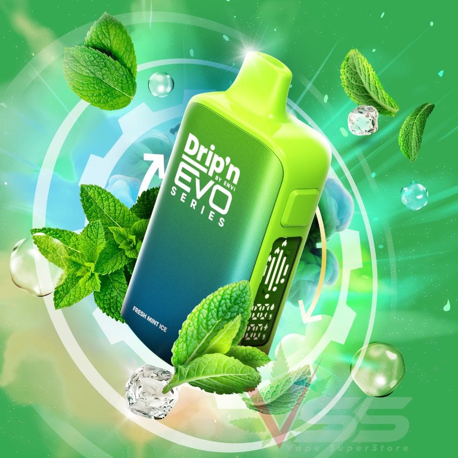 Drip'n by Envi Evo 63K Disposable Vape - Fresh Mint Ice Okotoks Vape SuperStore Okotoks Alberta