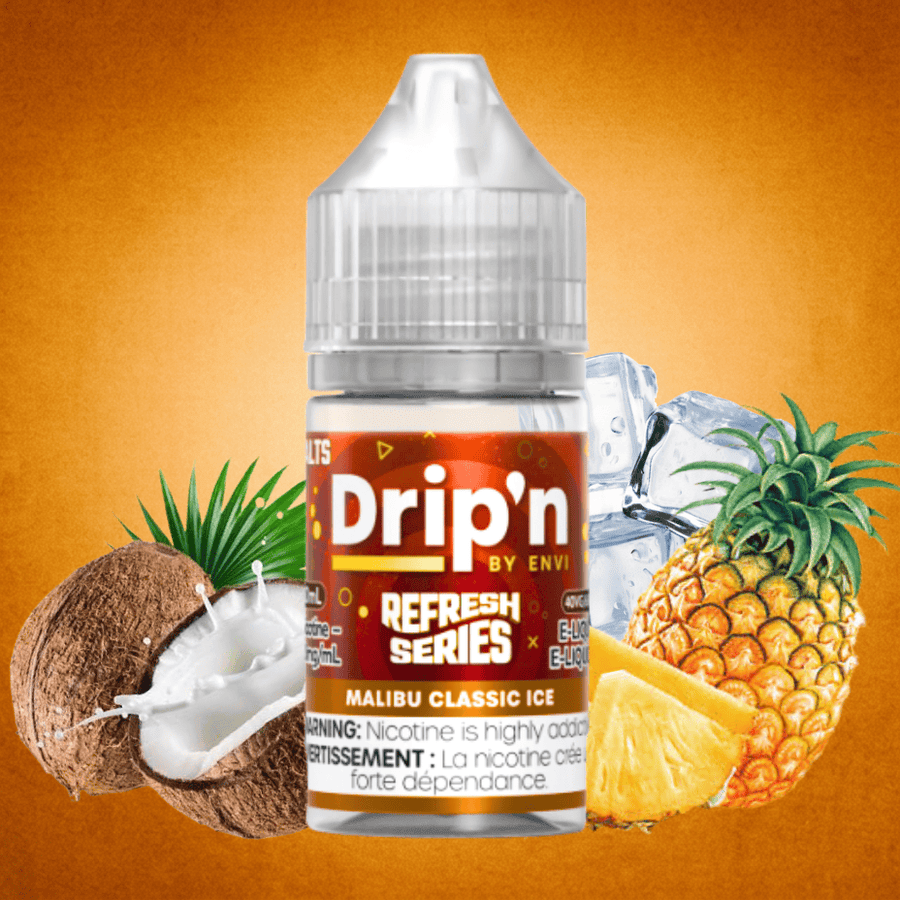 Drip'n by Envi Refresh Salt - Malibu Classic Ice 20mg / 30ml Okotoks Vape SuperStore Okotoks Alberta