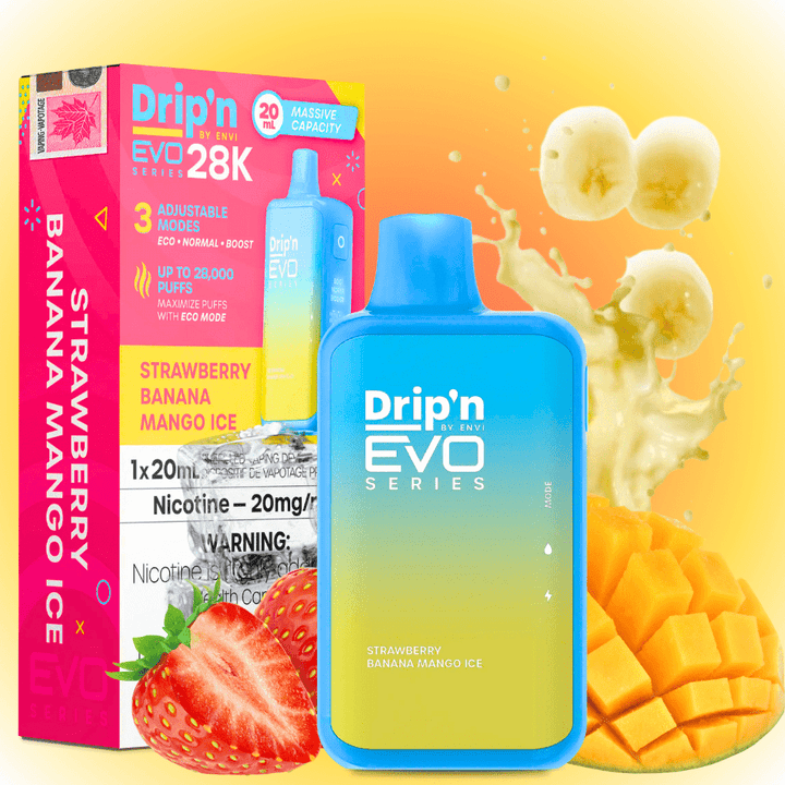 Drip'n Envi EVO 28k Disposable Vape-Strawberry Banana Mango 28000 Puffs / 20mg Okotoks Vape SuperStore Okotoks Alberta