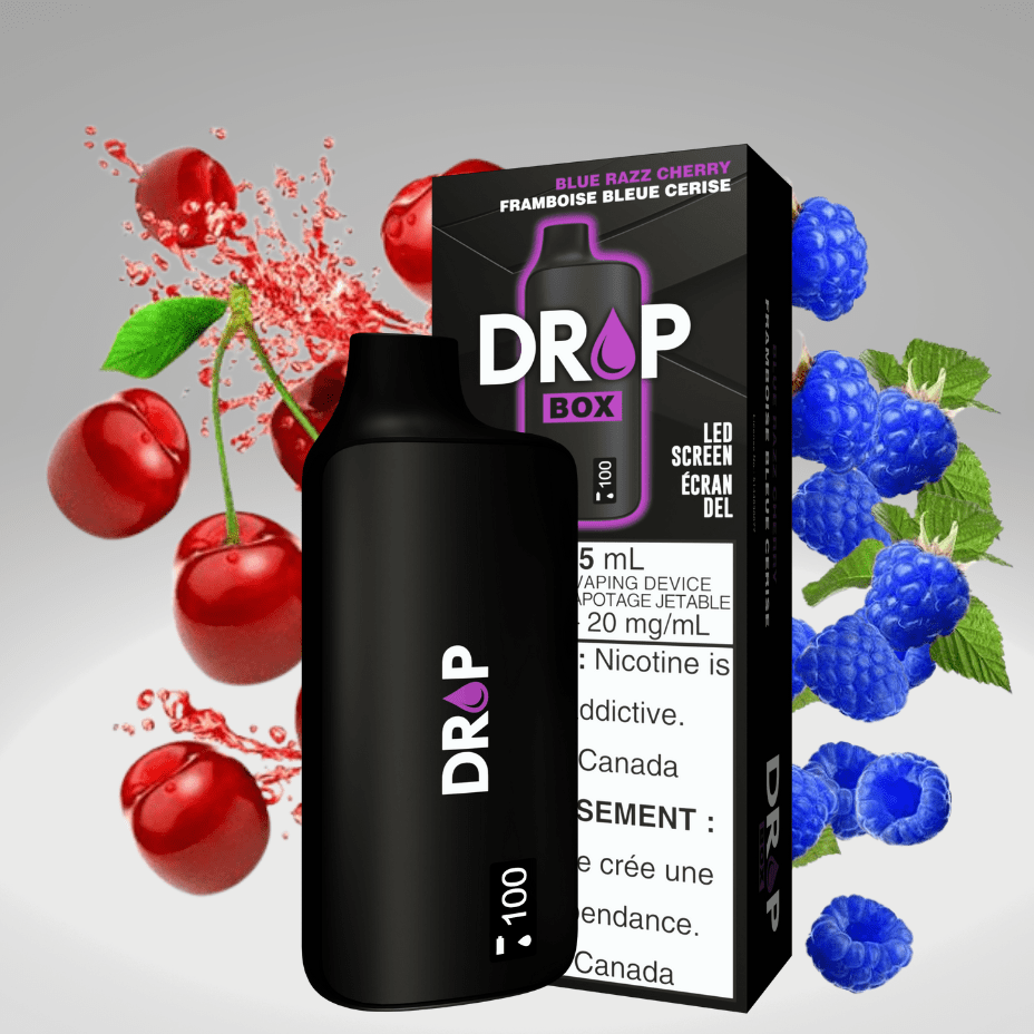 Drop Box 8500 Disposable Vape-Blue Razz Cherry 15ml / 8500Puffs Okotoks Vape SuperStore Okotoks Alberta