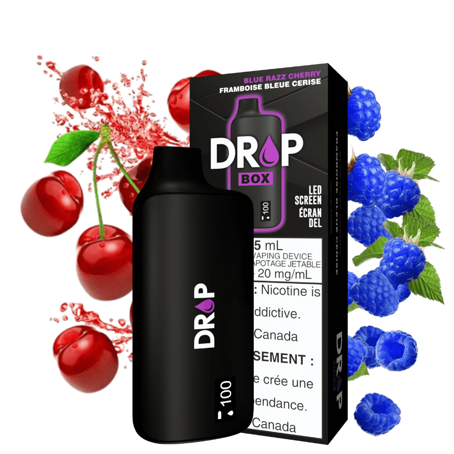 Drop Box 8500 Disposable Vape-Blue Razz Cherry 15ml / 8500Puffs Okotoks Vape SuperStore Okotoks Alberta