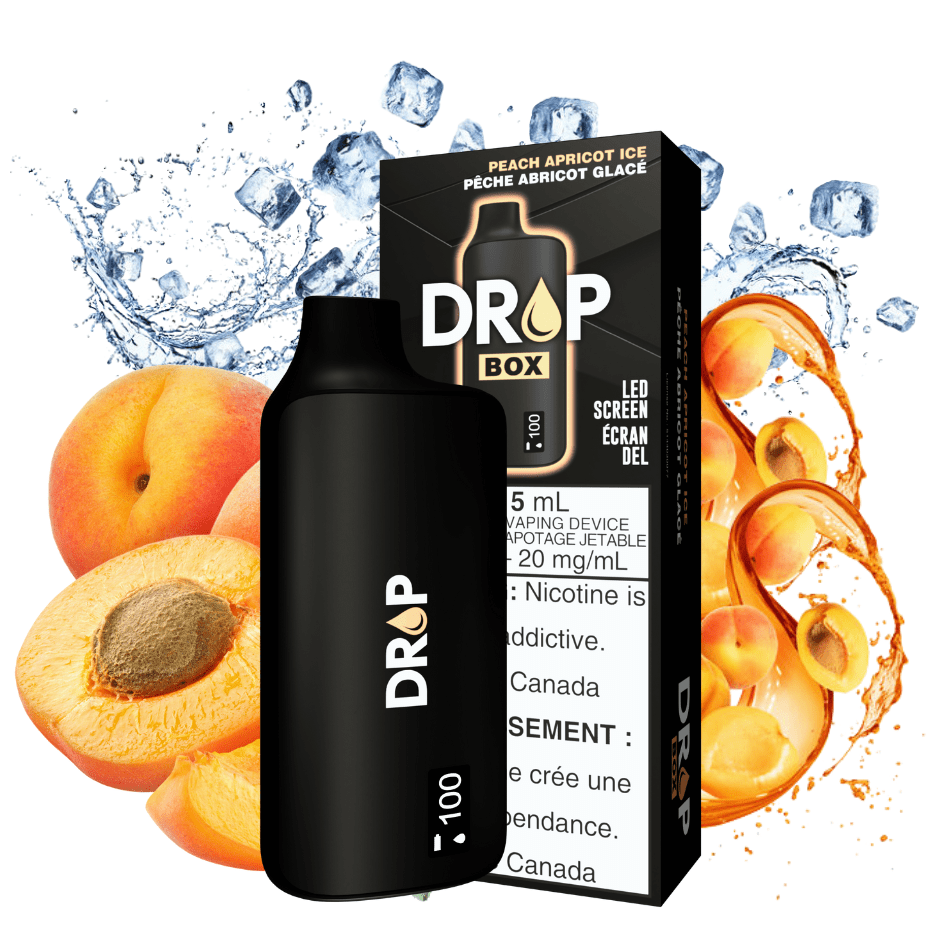 Drop Box 8500 Disposable Vape-Peach Apricot Ice 15ml / 8500Puffs Okotoks Vape SuperStore Okotoks Alberta