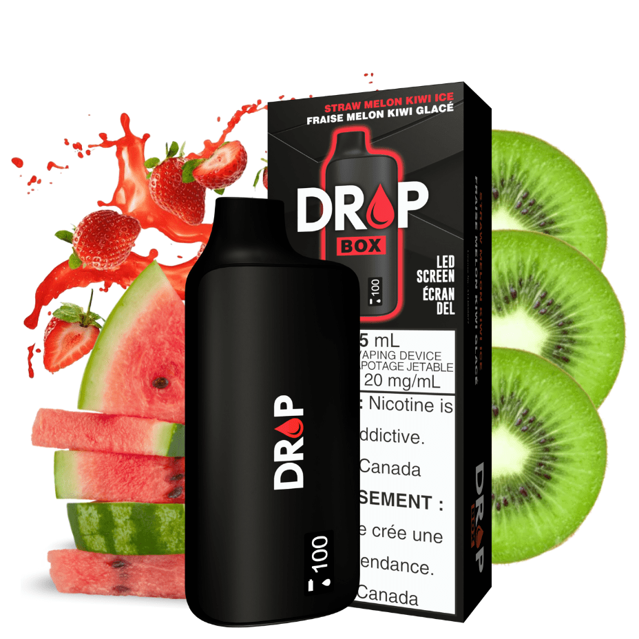 Drop Box 8500 Disposable Vape-Straw Melon Kiwi Ice 15ml / 8500Puffs Okotoks Vape SuperStore Okotoks Alberta