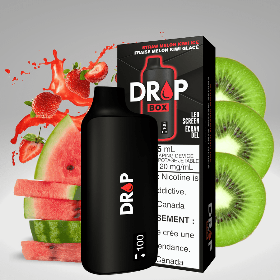 Drop Box 8500 Disposable Vape-Straw Melon Kiwi Ice 15ml / 8500Puffs Okotoks Vape SuperStore Okotoks Alberta
