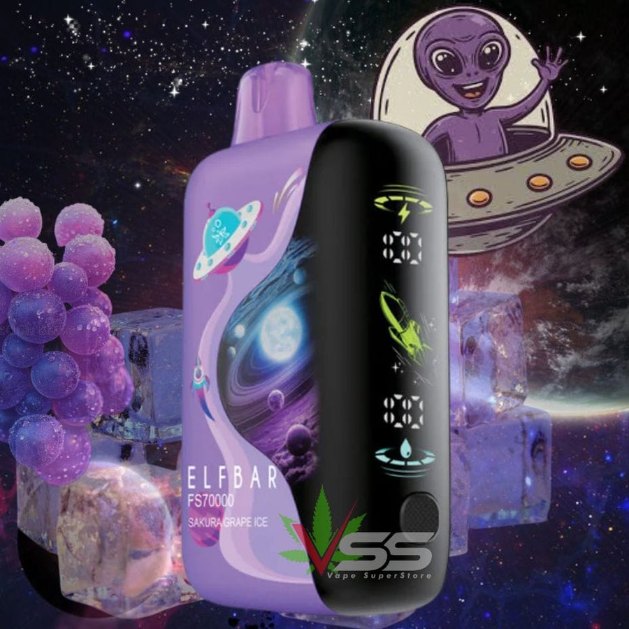 ELFBAR FS70K Disposable Vape - Sakura Grape Ice 70000 / 20mg Okotoks Vape SuperStore Okotoks Alberta