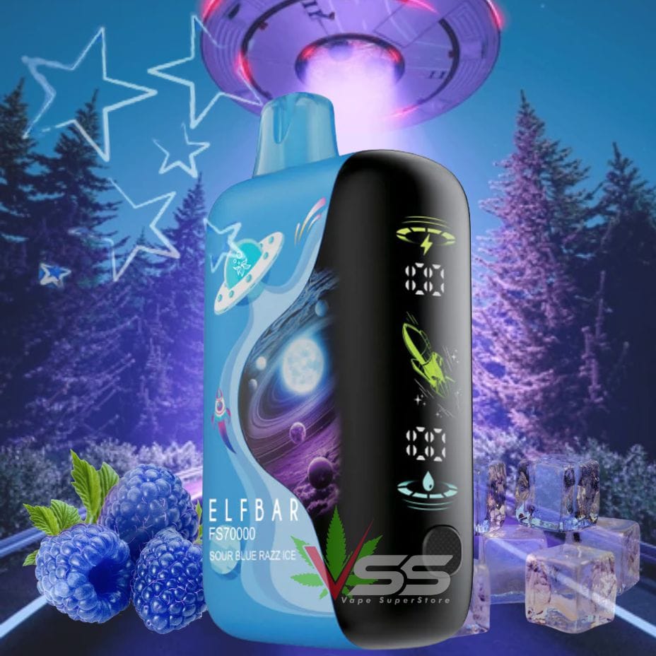 ELFBAR FS70K Disposable Vape - Sour Blue Razz Ice 70000 / 20mg Okotoks Vape SuperStore Okotoks Alberta