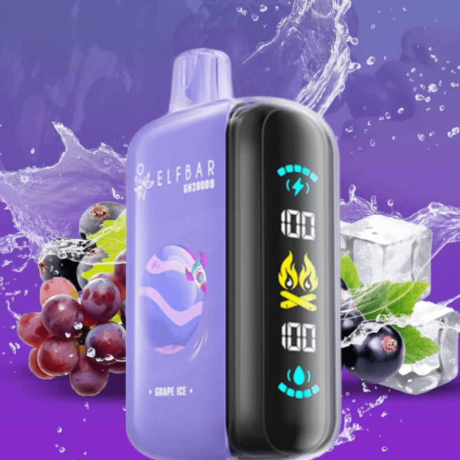 ElfBar GH20K Disposable Vape-Grape Ice Okotoks Vape SuperStore Okotoks Alberta