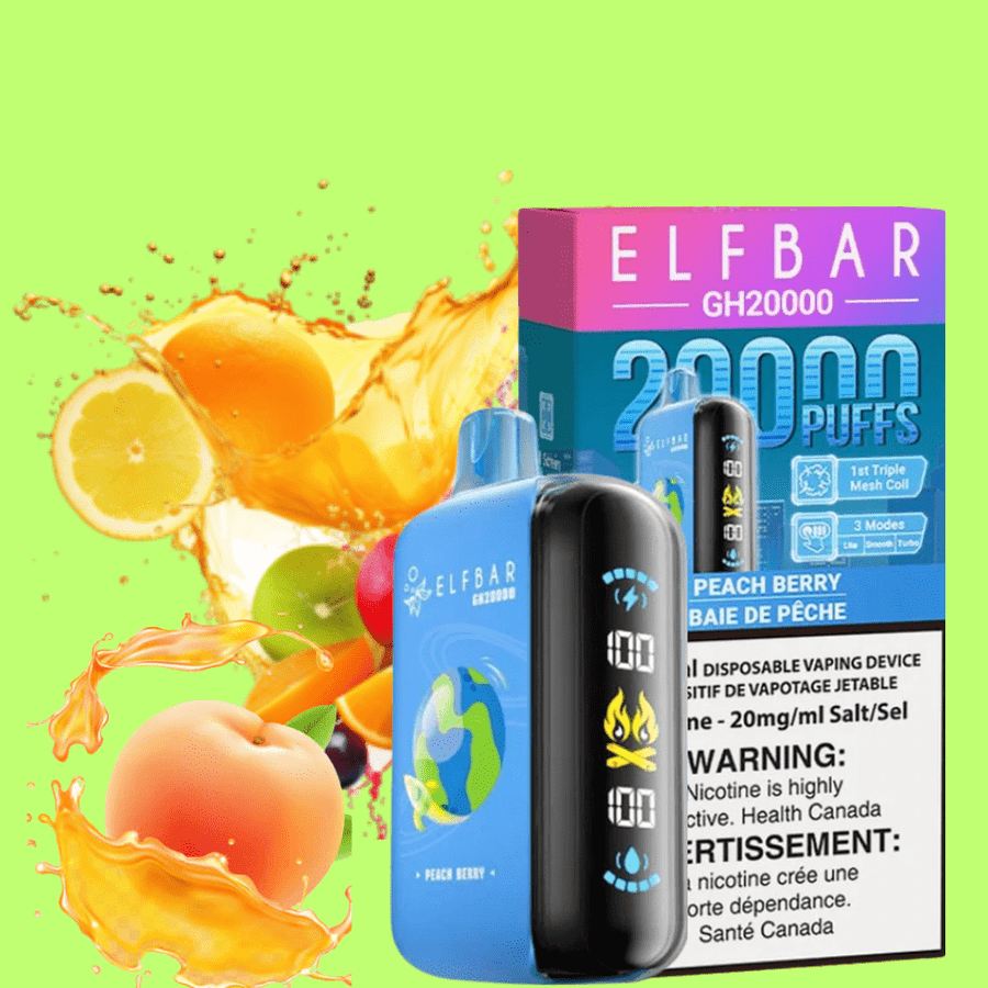 ElfBar GH20K Disposable Vape-Peach Berry 20mg Okotoks Vape SuperStore Okotoks Alberta