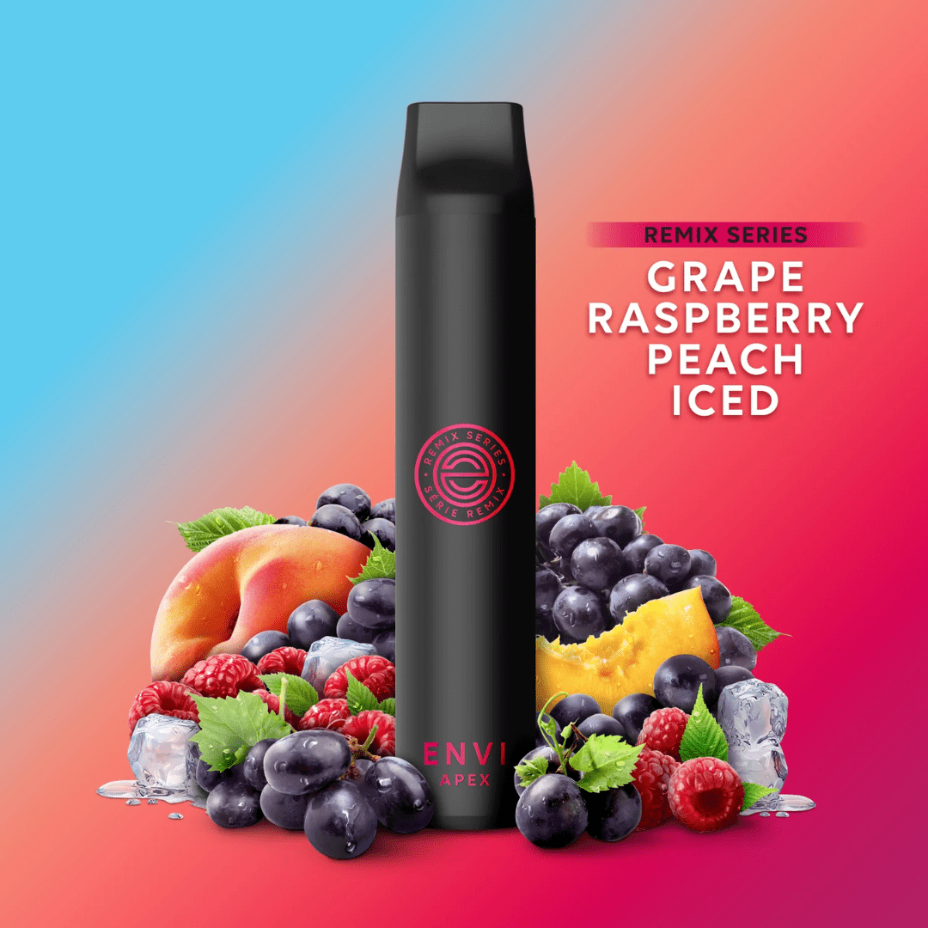 ENVI Apex 2500 Disposable Vape-Grape Raspberry Peach Ice 2500 Puffs / 20mg Okotoks Vape SuperStore Okotoks Alberta