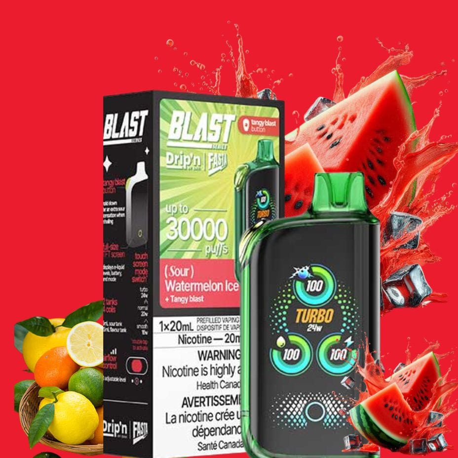 Envi Drip'n x Fasta Blast 30K Disposable Vape-Sour Watermelon Ice 30000 Puffs Okotoks Vape SuperStore Okotoks Alberta