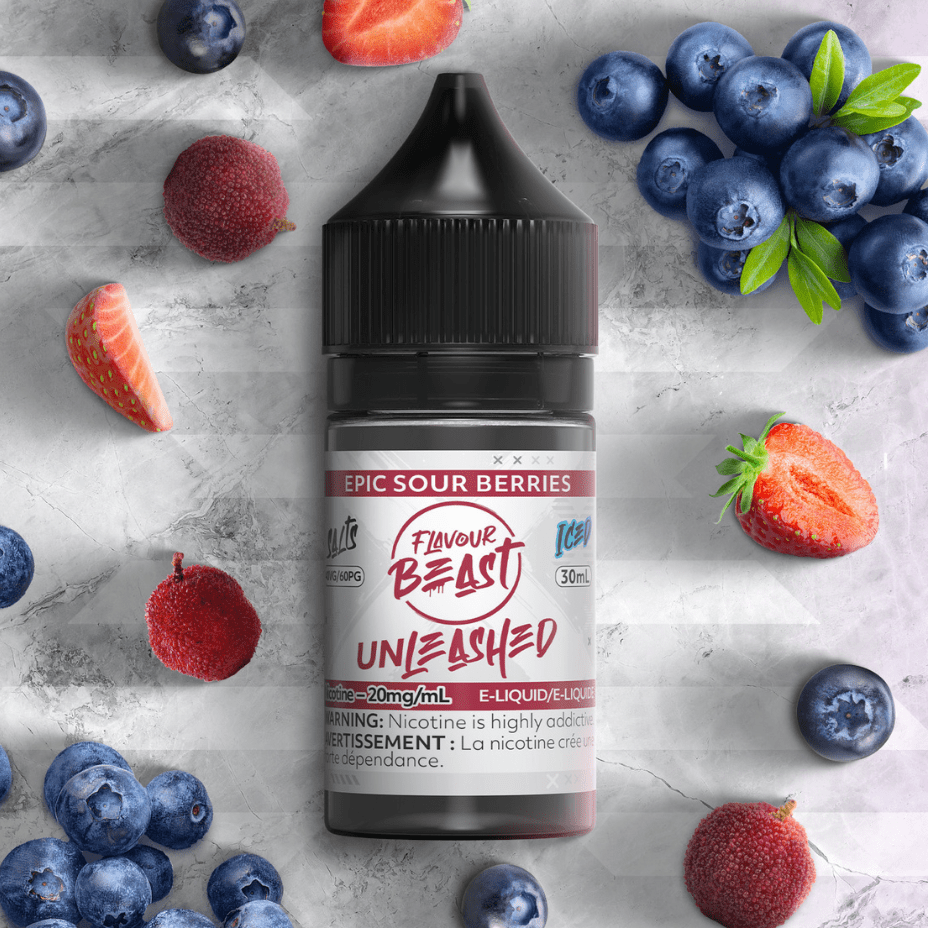 Epic Sour Berries Salts By Flavour Beast Unleashed E-liquid 30ml / 20mg Okotoks Vape SuperStore Okotoks Alberta