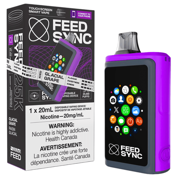 FEED Sync 25K Disposable Vape - Glacial Grape 25000 Puffs / 20mg Okotoks Vape SuperStore Okotoks Alberta