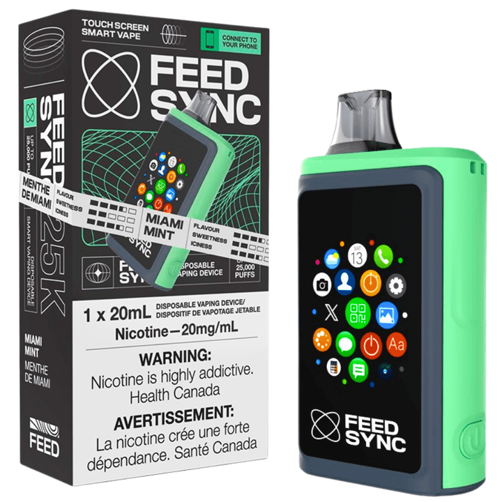 FEED Sync 25K Disposable Vape - Miami Mint 25000 Puffs / 20mg Okotoks Vape SuperStore Okotoks Alberta