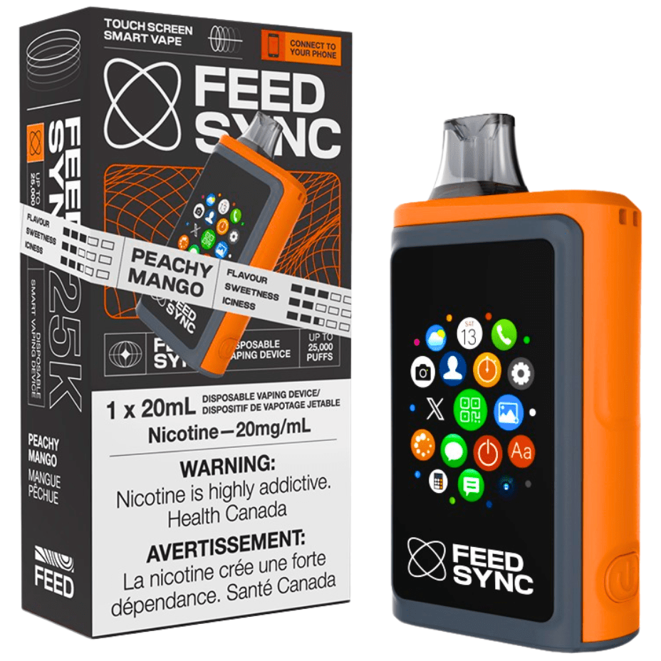 FEED Sync 25K Disposable Vape - Peachy Mango 25000 Puffs / 20mg Okotoks Vape SuperStore Okotoks Alberta