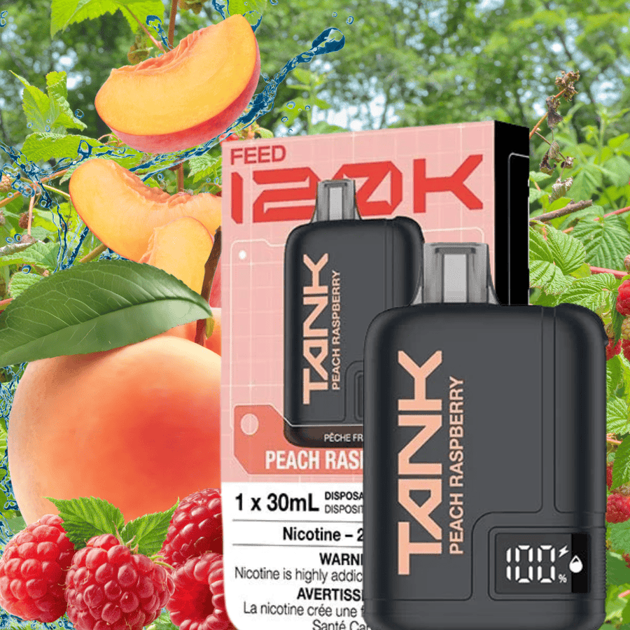 Feed Tank 120k Disposable Vape-Peach Raspberry 120000 Puffs / 20mg Okotoks Vape SuperStore Okotoks Alberta