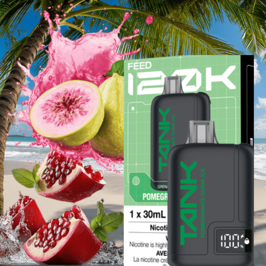 Feed Tank 120k Disposable Vape-Pomegranate Guava Ice 120000 Puffs / 20mg Okotoks Vape SuperStore Okotoks Alberta