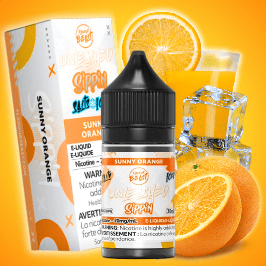 Flavor Beast Unleashed Sippin Salts-Sunny Orange 30ml / 20mg Okotoks Vape SuperStore Okotoks Alberta