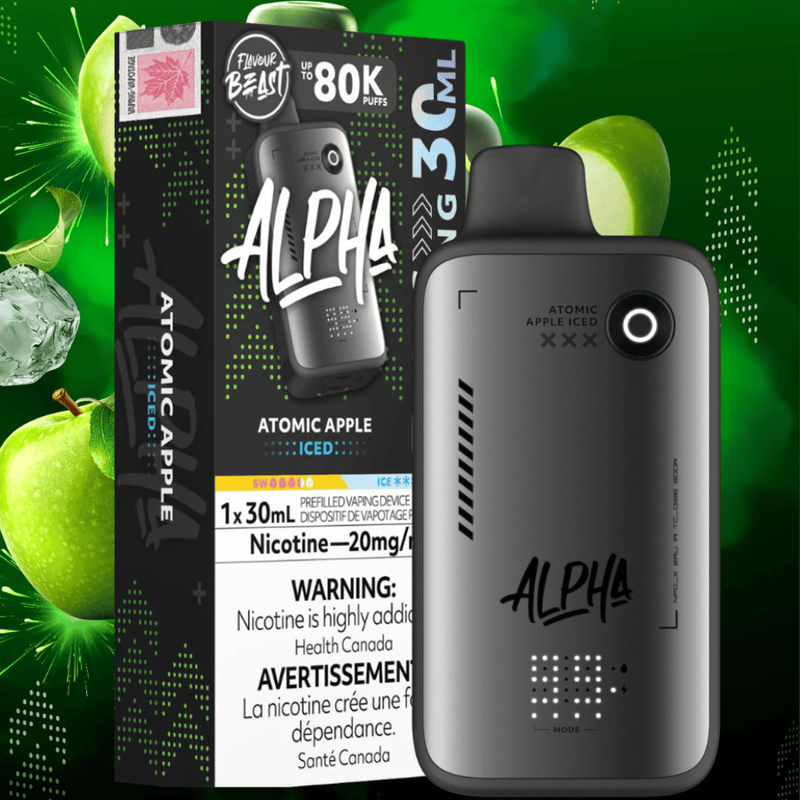 Flavour Beast Alpha 80K Disposable Vape-Atomic Apple Iced Okotoks Vape SuperStore Okotoks Alberta