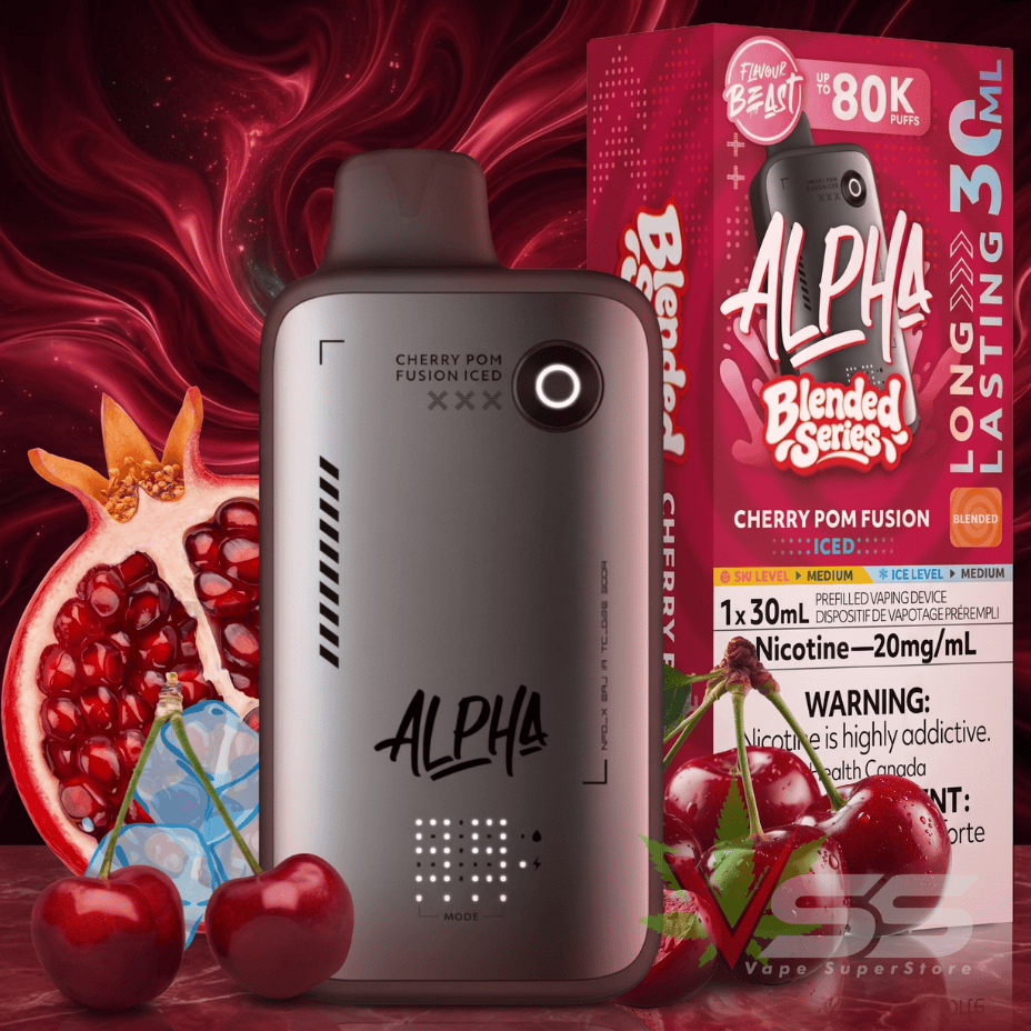 Flavour Beast Alpha 80K Disposable Vape-Cherry Pom Fusion Ice 80000 Puffs / 20mg Okotoks Vape SuperStore Okotoks Alberta