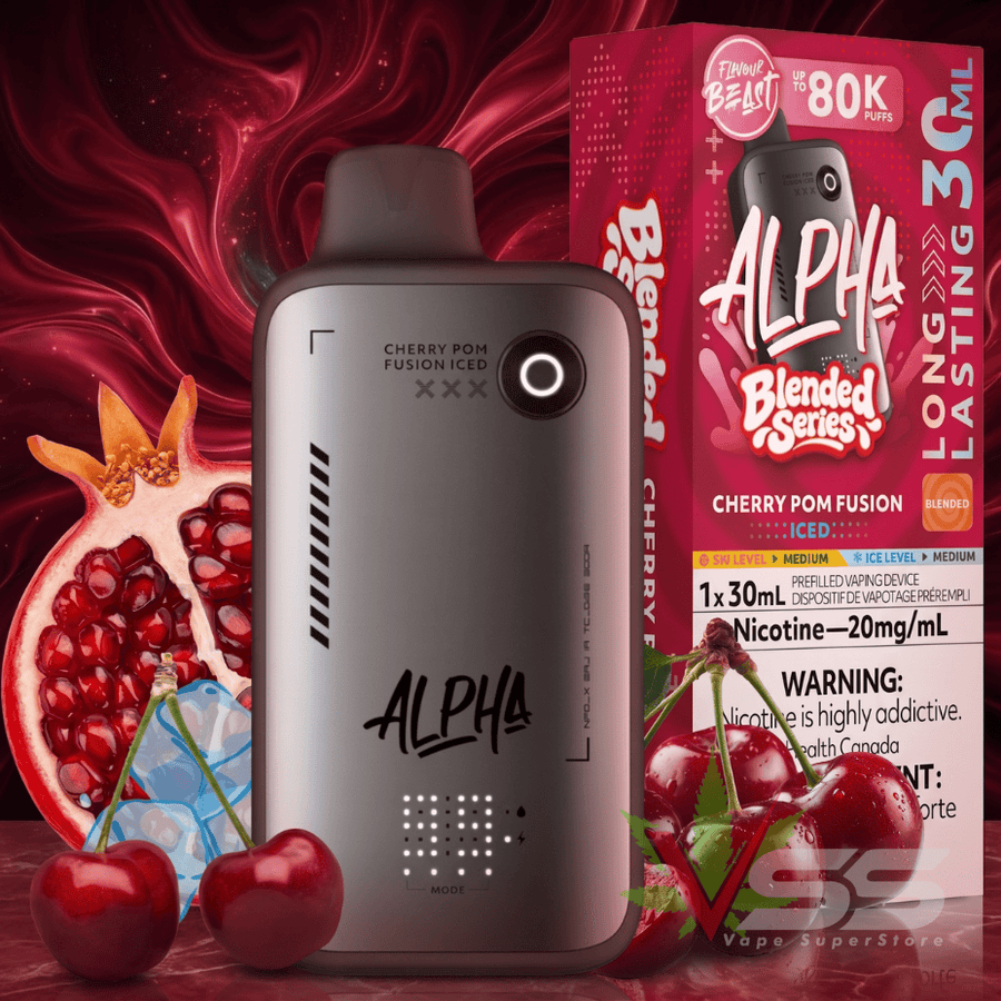 Flavour Beast Alpha 80K Disposable Vape-Cherry Pom Fusion Ice 80000 Puffs / 20mg Okotoks Vape SuperStore Okotoks Alberta