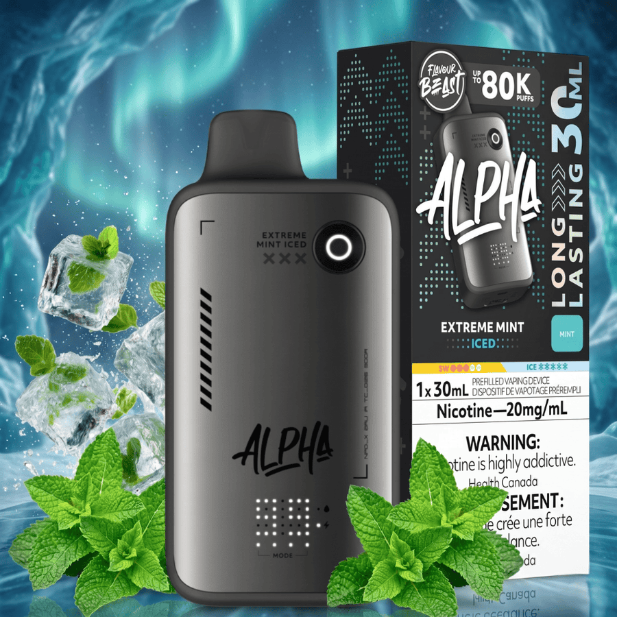 Flavour Beast Alpha 80K Disposable Vape-Extreme Mint Iced 20mg / 80000 Puffs Okotoks Vape SuperStore Okotoks Alberta