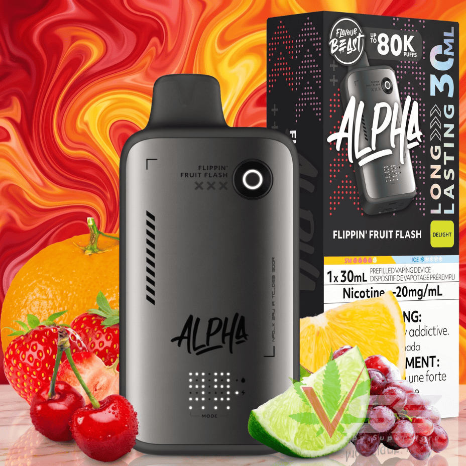 Flavour Beast Alpha 80K Disposable Vape-Flippin' Fruit Flash 80000 Puffs / 20mg Okotoks Vape SuperStore Okotoks Alberta