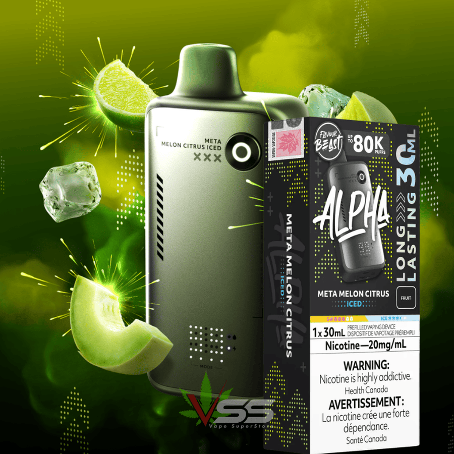 Flavour Beast Alpha 80K Disposable Vape-Meta Melon Citrus Iced Okotoks Vape SuperStore Okotoks Alberta