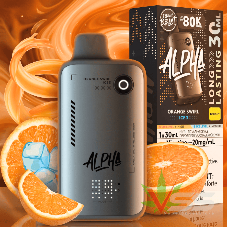 Flavour Beast Alpha 80K Disposable Vape-Orange Swirl Iced 80000 Puffs / 20mg Okotoks Vape SuperStore Okotoks Alberta