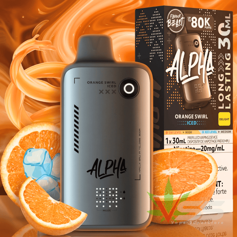 Flavour Beast Alpha 80K Disposable Vape-Orange Swirl Iced 80000 Puffs / 20mg Okotoks Vape SuperStore Okotoks Alberta