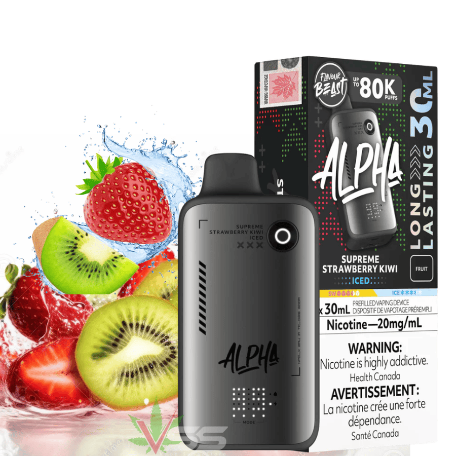 Flavour Beast Alpha 80K Disposable Vape-Supreme Strawberry Kiwi Iced Okotoks Vape SuperStore Okotoks Alberta