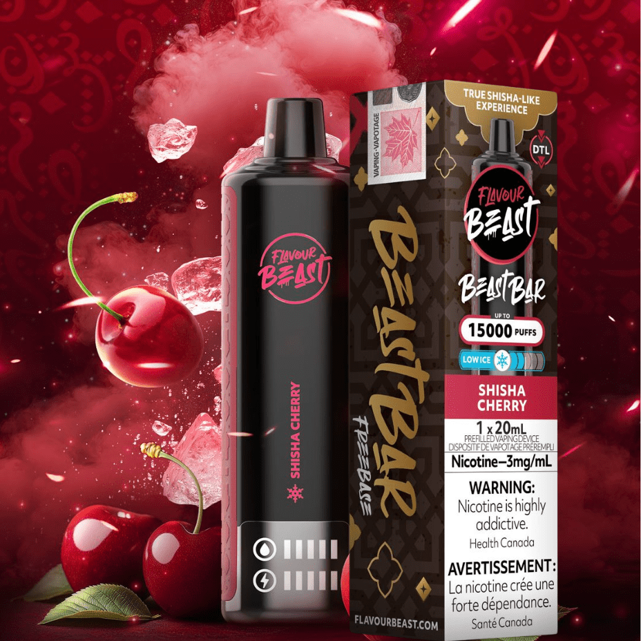 Flavour Beast Beast Bar 15k Disposable Vape-Shisha Cherry 3mg / 15000 Puffs Okotoks Vape SuperStore Okotoks Alberta