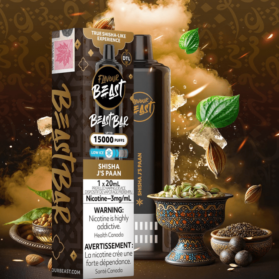 Flavour Beast Beast Bar 15k Disposable Vape-Shisha J's PAAN 3mg / 15000 Puffs Okotoks Vape SuperStore Okotoks Alberta