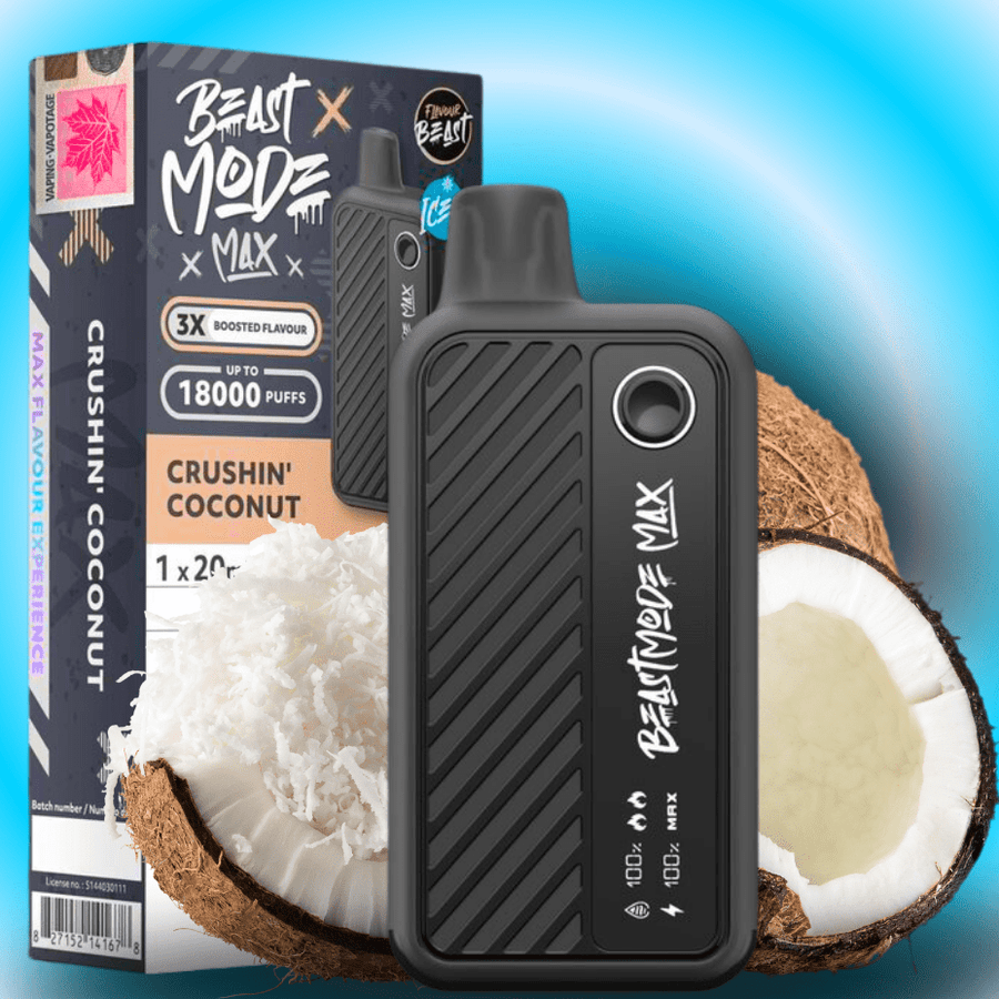 Flavour Beast Beast Mode Max 18k Disposable-Crushin Coconut 20ml / 18000 Puffs Okotoks Vape SuperStore Okotoks Alberta