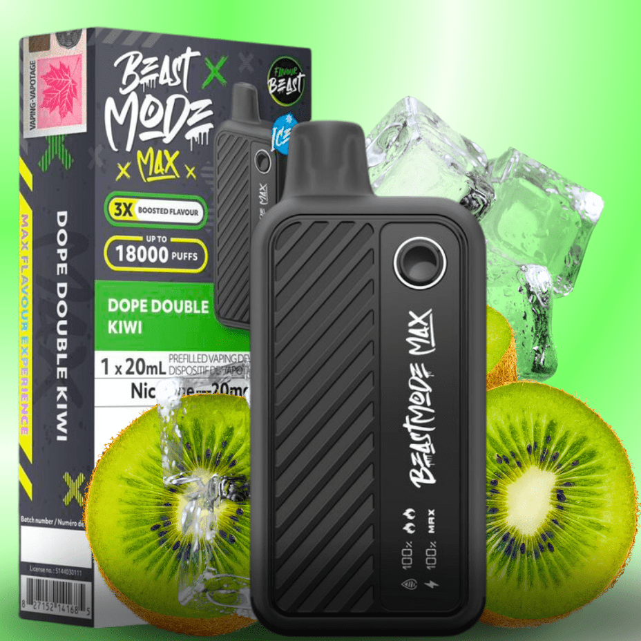 Flavour Beast Beast Mode Max 18k Disposable-Dope Double Kiwi 20ml / 18000 Puffs Okotoks Vape SuperStore Okotoks Alberta