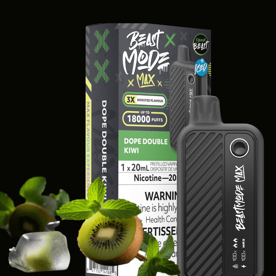 Flavour Beast Beast Mode Max 18k Disposable-Dope Double Kiwi 20ml / 18000 Puffs Okotoks Vape SuperStore Okotoks Alberta