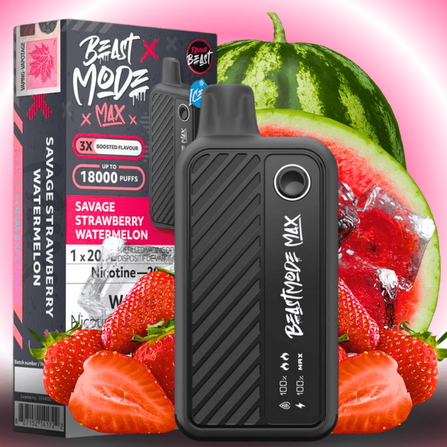 Flavour Beast Beast Mode Max 18k Disposable-Savage Strawberry Watermelon 20ml / 18000 Puffs Okotoks Vape SuperStore Okotoks Alberta