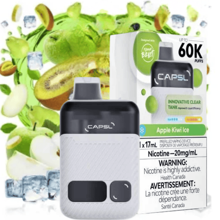 Flavour Beast CAPSL AFX17 60K Disposable Vape-Apple Kiwi Ice Okotoks Vape SuperStore Okotoks Alberta