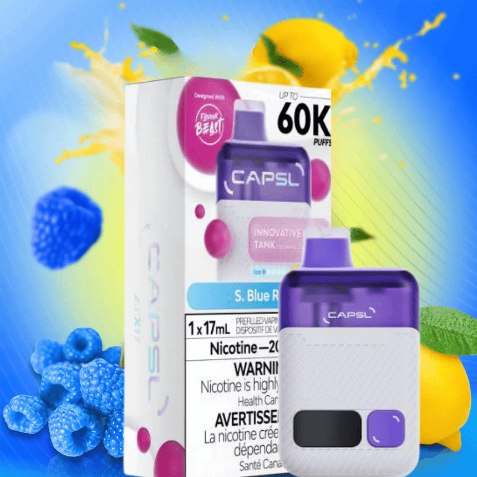 Flavour Beast CAPSL AFX17 60K Disposable Vape-S. Blue Razz Okotoks Vape SuperStore Okotoks Alberta