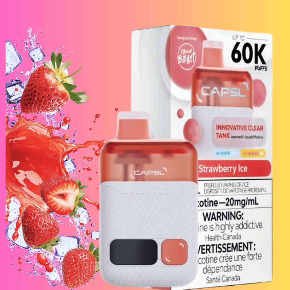 Flavour Beast CAPSL AFX17 60K Disposable Vape-Strawberry Ice Okotoks Vape SuperStore Okotoks Alberta