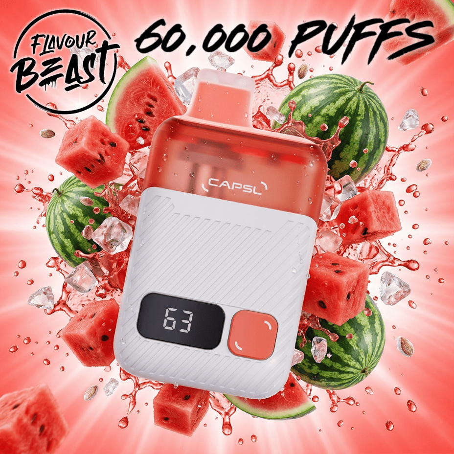 Flavour Beast CAPSL AFX17 60K Disposable Vape-Watermelon Ice Okotoks Vape SuperStore Okotoks Alberta