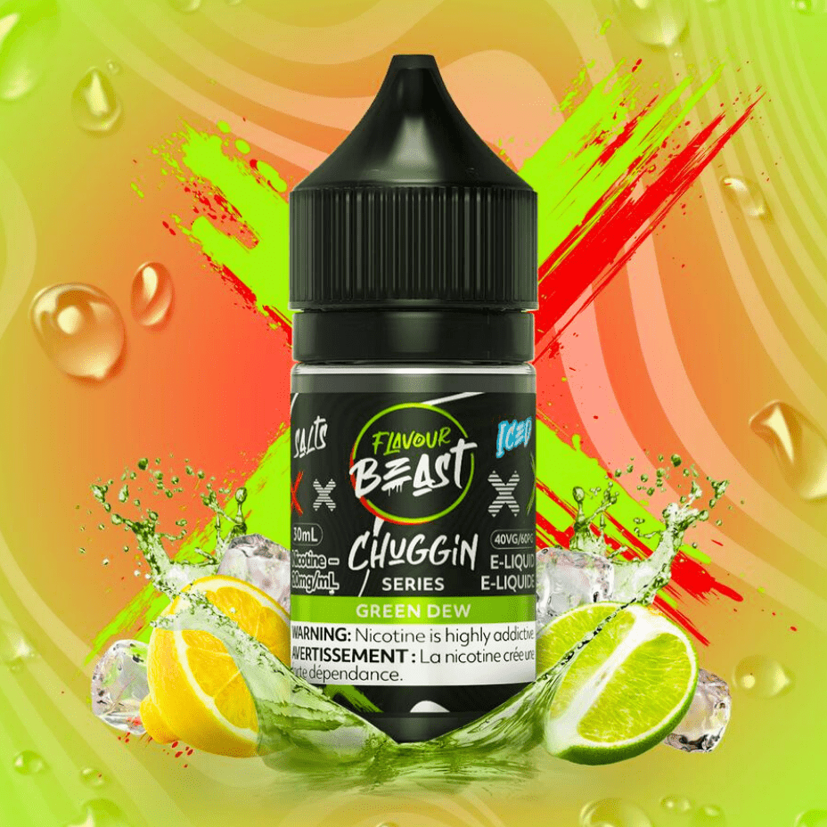 Flavour Beast Chuggin' Salt-Green Dew Iced 30ml / 20mg Okotoks Vape SuperStore Okotoks Alberta