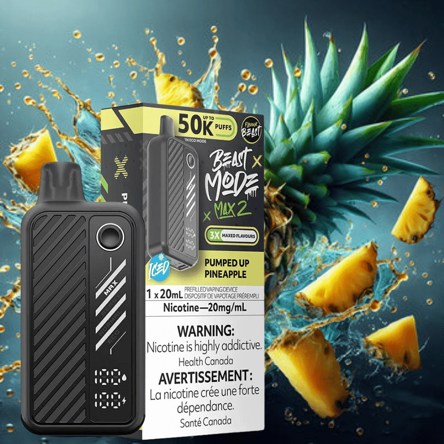 Flavour Beast Max 2 Disposable Vape-Pumped Up Pineapple Iced Okotoks Vape SuperStore Okotoks Alberta