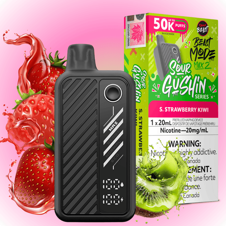 Flavour Beast Mode Max 2 50k Disposable Vape Gushin S. Strawberry Kiwi Okotoks Vape SuperStore Okotoks Alberta