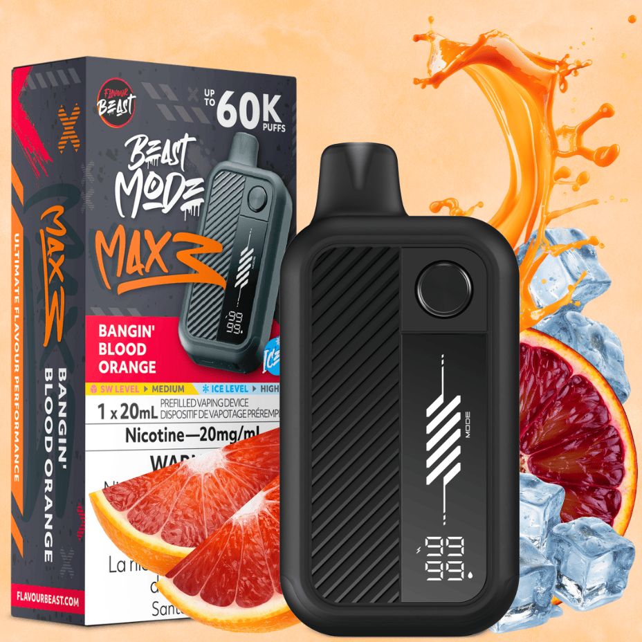 Flavour Beast Mode Max 3 60K Disposable Vape - Bangin' Blood Orange Ice 20mg / 60000 Puffs Okotoks Vape SuperStore Okotoks Alberta