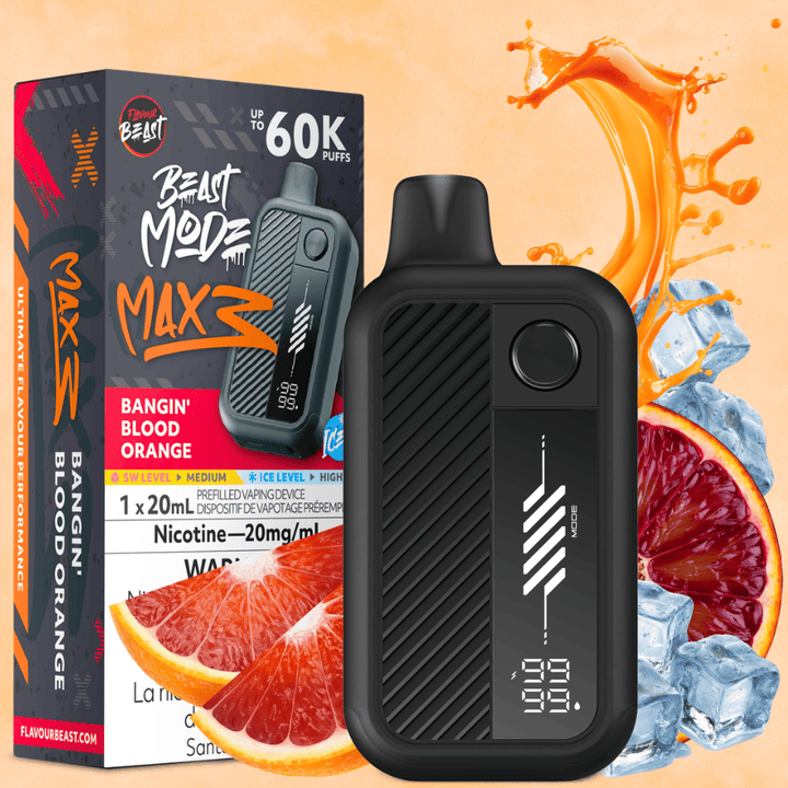 Flavour Beast Mode Max 3 60K Disposable Vape - Bangin' Blood Orange Ice 20mg / 60000 Puffs Okotoks Vape SuperStore Okotoks Alberta