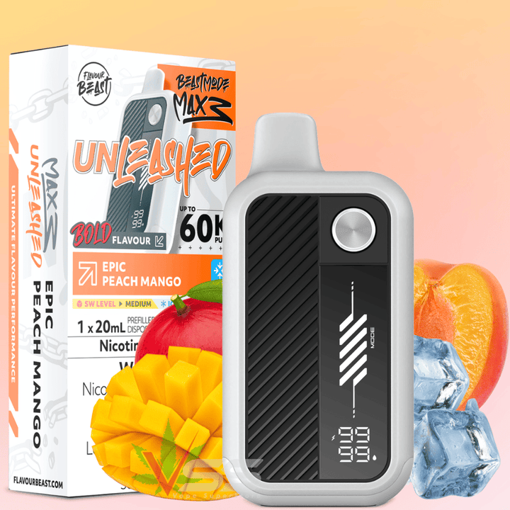 Flavour Beast Mode Max 3 60K Disposable Vape - Epic Peach Mango Ice 20mg / 60000 Puffs Okotoks Vape SuperStore Okotoks Alberta