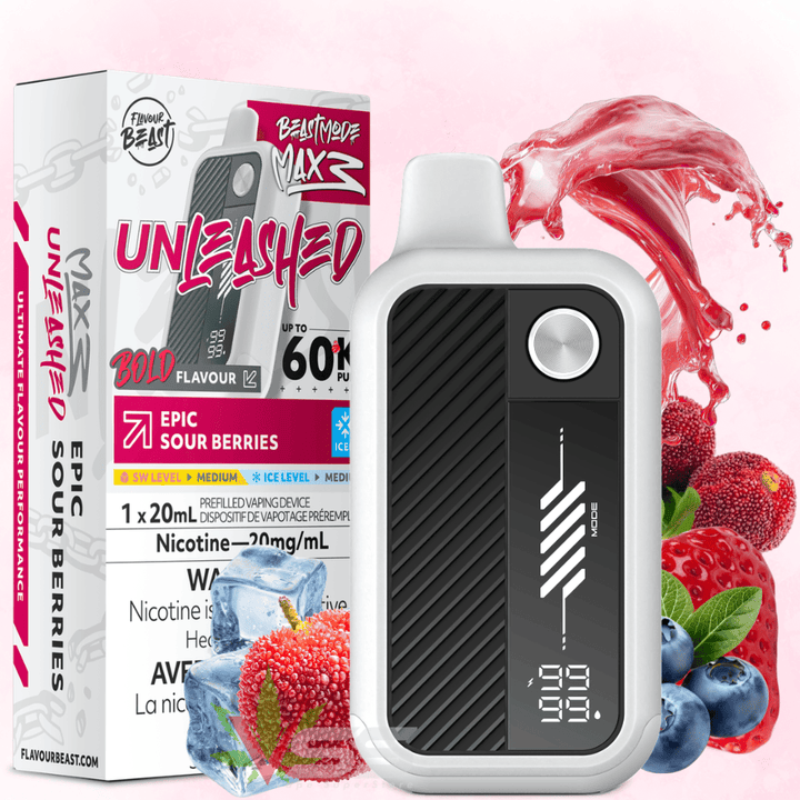 Flavour Beast Mode Max 3 60K Disposable Vape - Epic Sour Berries Ice 20mg / 60000 Puffs Okotoks Vape SuperStore Okotoks Alberta